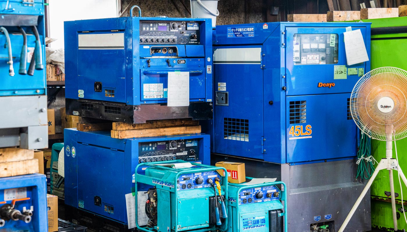 発電機や溶接機の点検・メンテナンス
